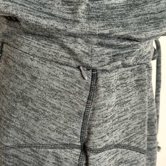 Athleta Long Sleeve Sweatshirt Dress Drawstring Waist Heathered Gray Size Medium - Picture 5 of 8